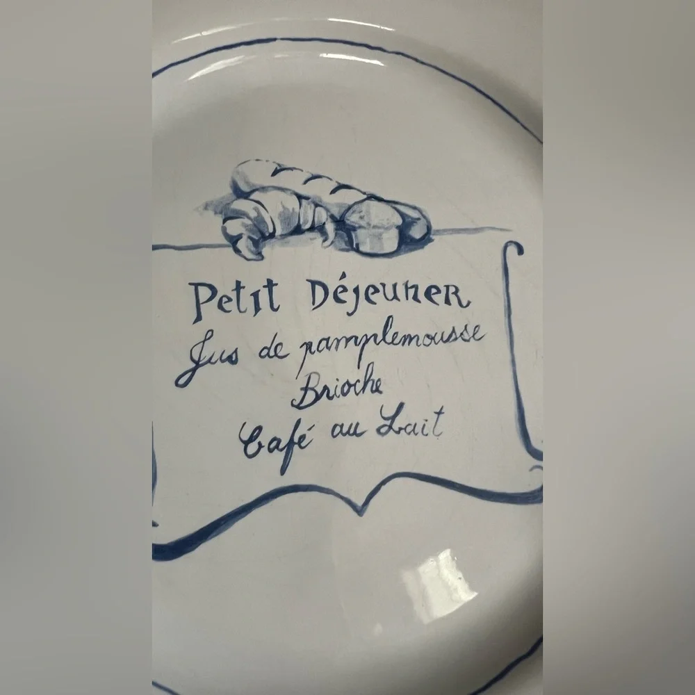 Williams-Sonoma Petit Dejeuner French Cafe Plates 8.75” Set of 2 Portugal